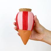 Hydrating Olla - Red And Pink Stripes