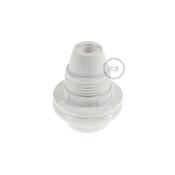 Bulb Holder W/Shade Rings -  E14 - Thermoplastic - White