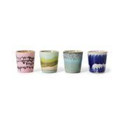 HKliving® 70s Ceramics - Egg Cups - Vibrance - Set Of 4