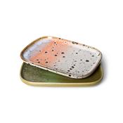 HKliving® 70s Ceramics - Tray - Soap Dish - Atlas - Set of 2