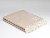 Irish Lambswool Blanket - Basswood Herringbone