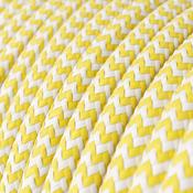 Cable - 2 Core - Rayon - Zig Zag - Yellow &amp; White