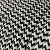 Cable - 3 Core - Rayon - ZigZag - Black &amp; White