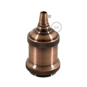 Bulb Holder W/Shade Rings - E27 - Aluminium - Copper Antique