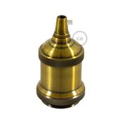 Bulb Holder W/Shade Rings - E27 - Aluminium - Brass Antique