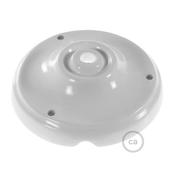 Ceiling Rose - Porcelain- Dome - Flat - White