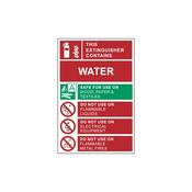 Water Extinguisher Sign image