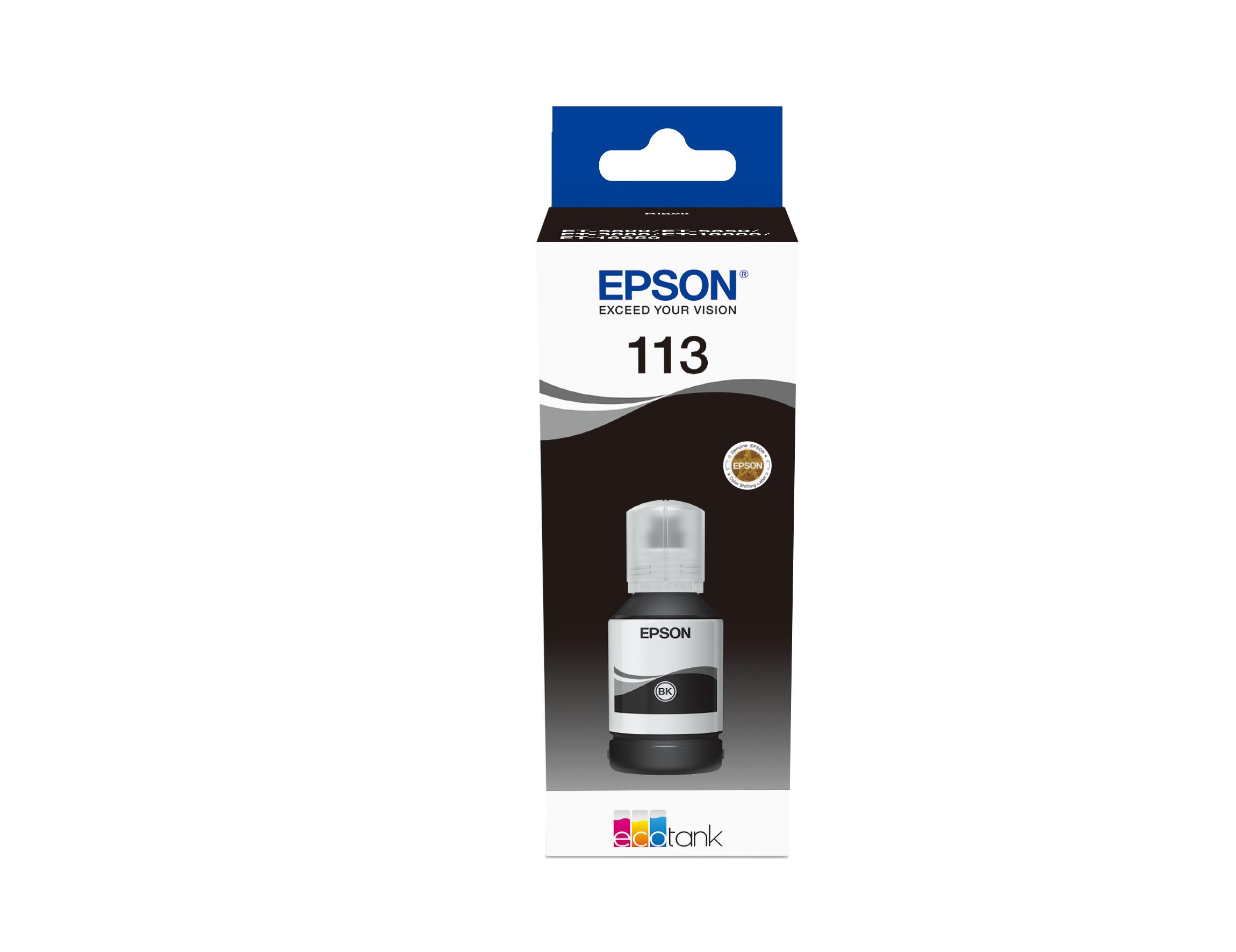 Epson 113 EcoTank Black Ink Bottle | 127ml, Pigment Ink