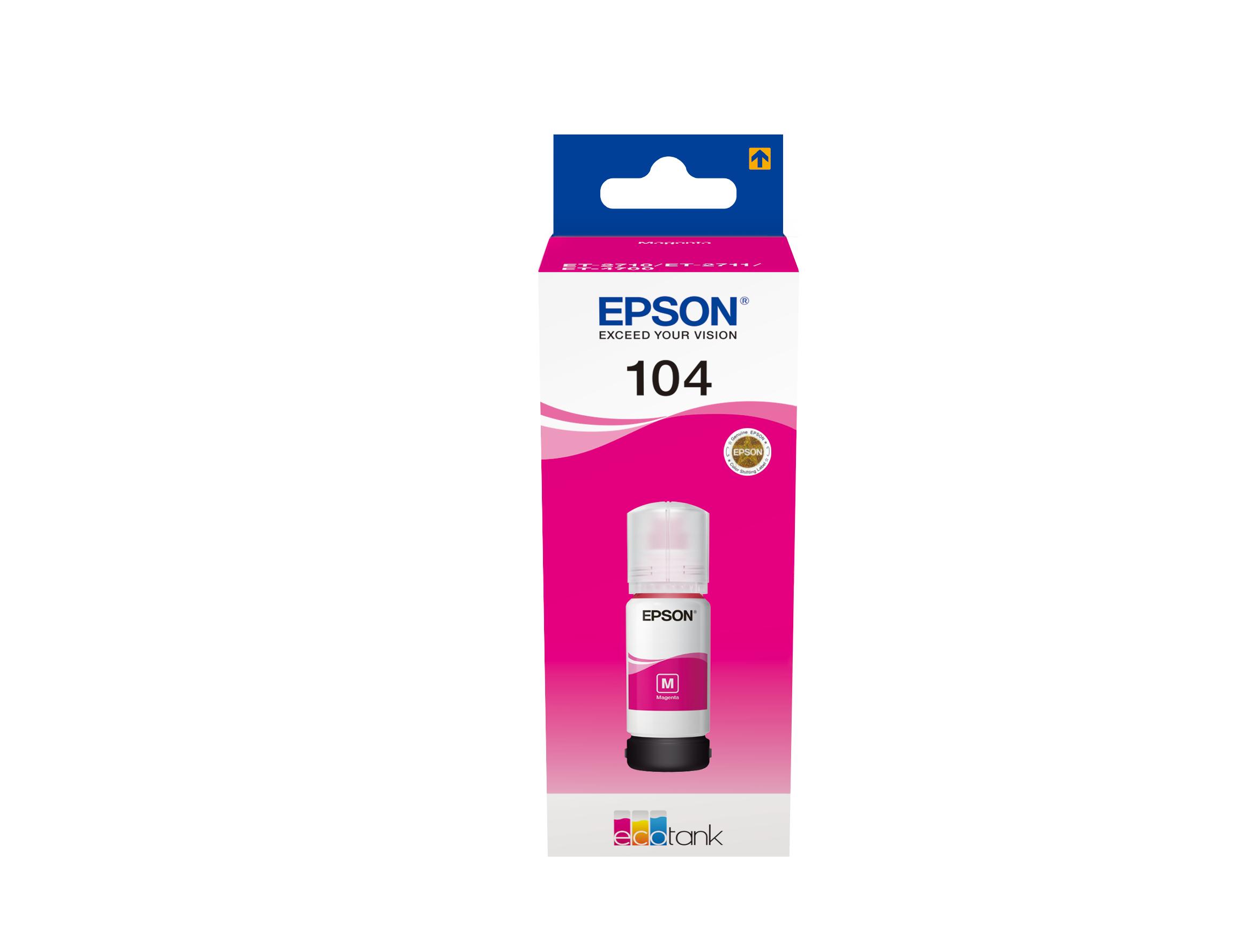 Epson 104 Magenta Ink Bottle 65ml - EcoTank