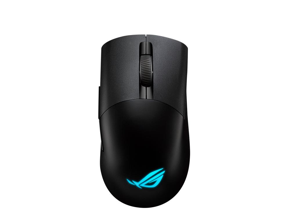 ASUS ROG Keris Wireless AimPoint Gaming Mouse - Black, 36000 DPI, RF Wireless, Bluetooth, USB-C, Right-Handed, 75g, 119hr Battery, Swappable Switches, Illuminated Logo