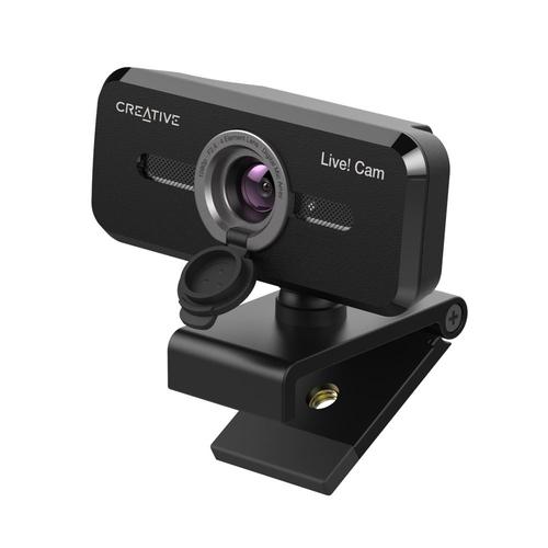 Creative Labs Live! Cam Sync 1080p V2 Webcam - 2 MP Full HD 1920x1080, USB 2.0, Black, 77° Viewing Angle, Stereo Mic, Lens Cover