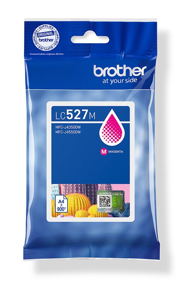 Brother LC527M Magenta Ink Cartridge - Original, Pigment-based, 10ml, 900 Pages Yield