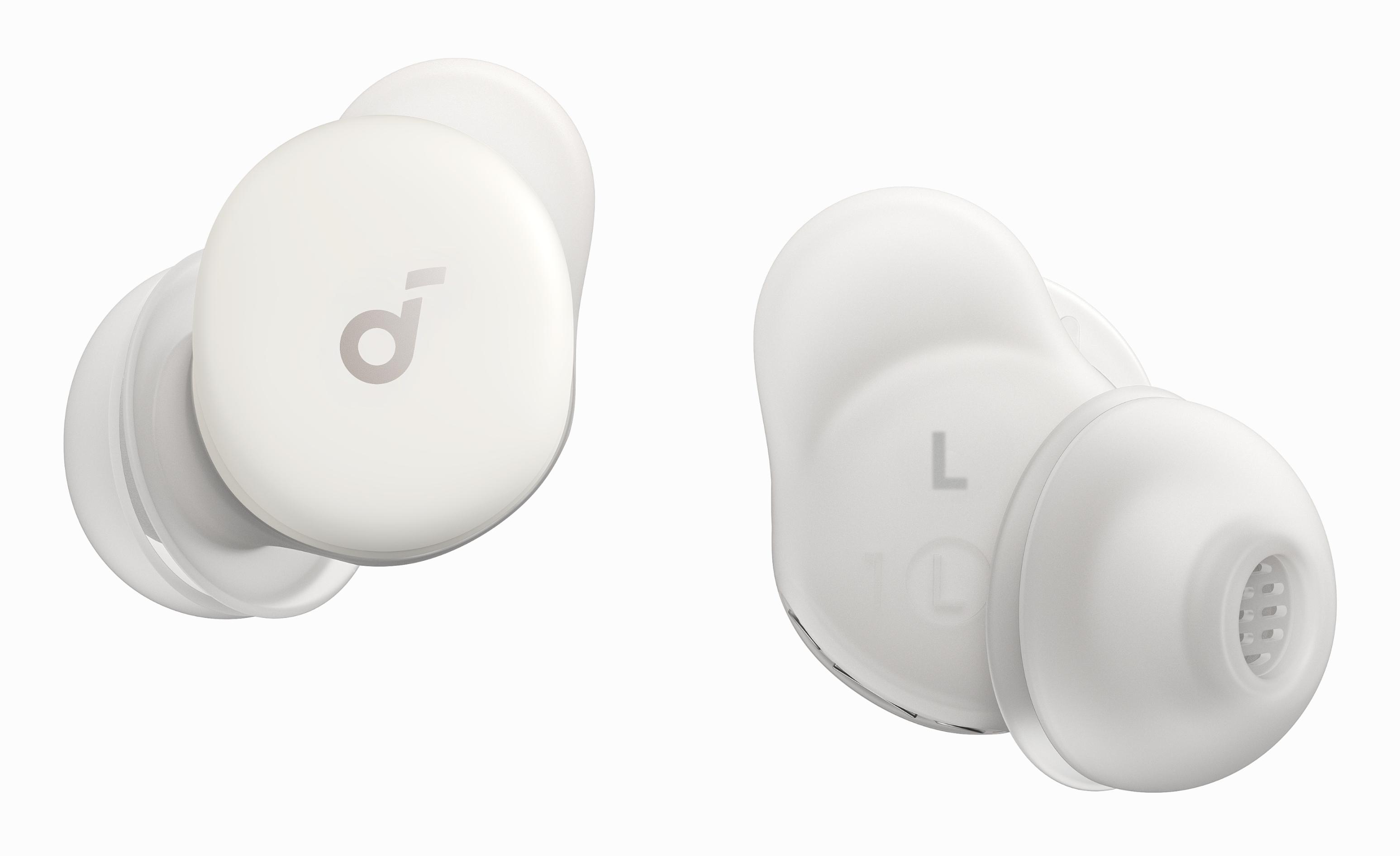 Soundcore Sleep A30 Active Noise Cancelling Wireless Earbuds | Moonlit White | 2 pcs | Reusable Ear Plugs | L Marking