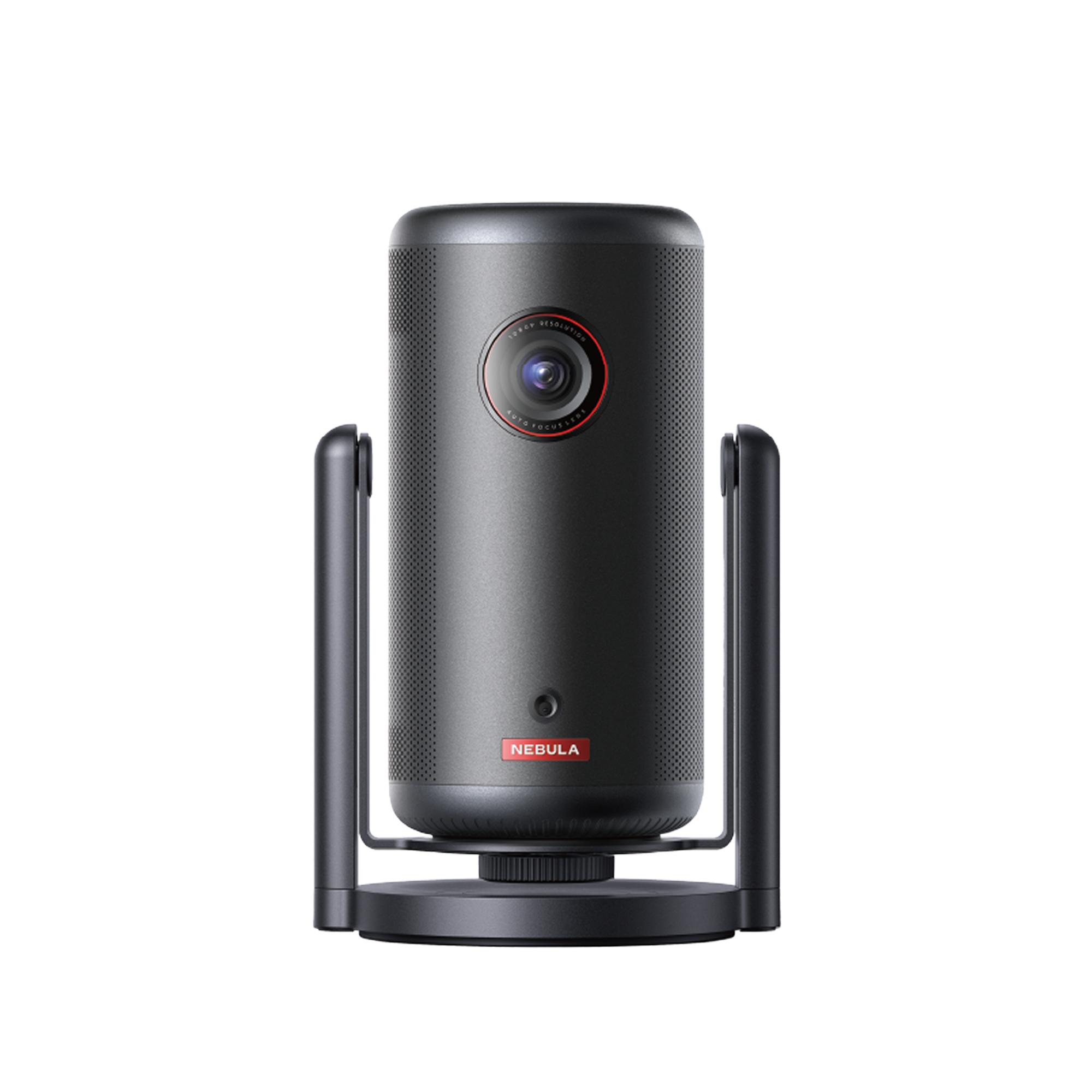 Nebula Capsule 3 Projector with Gimbal Stand - Black, 200 ANSI Lumens, 1080p Resolution, 120" Screen, Portable, LED, Autofocus, Auto Keystone, Obstacle Avoidance