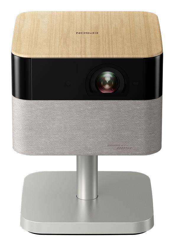 Epson Lifestudio Flex Plus EF-72 4K Pro UHD Smart Projector 1000 ANSI Lumens 3LCD Sound by Bose Google TV Wood Oak Silver