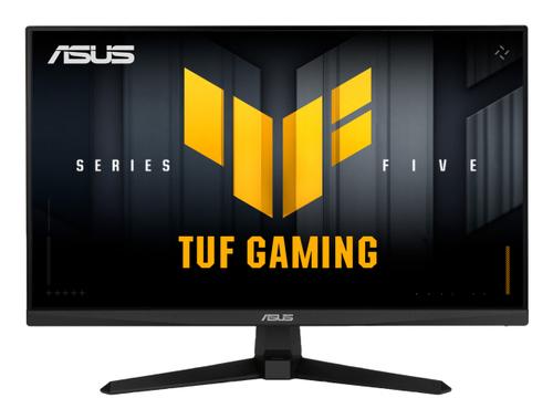 ASUS TUF Gaming 27 Inch Full HD 200Hz LED Gaming Monitor Black with Fast IPS Panel, 0.3ms Response Time, AMD FreeSync Premium, NVIDIA G-SYNC Compatible, HDR10, 1000:1 Contrast, 300 cd/m² Brightness, 178°/178° Viewing Angles, 2x HDMI 2.0, 1x DisplayPort 1.4, VESA Mount Compatible, Tilt Adjustment, Flat screen, Black stand