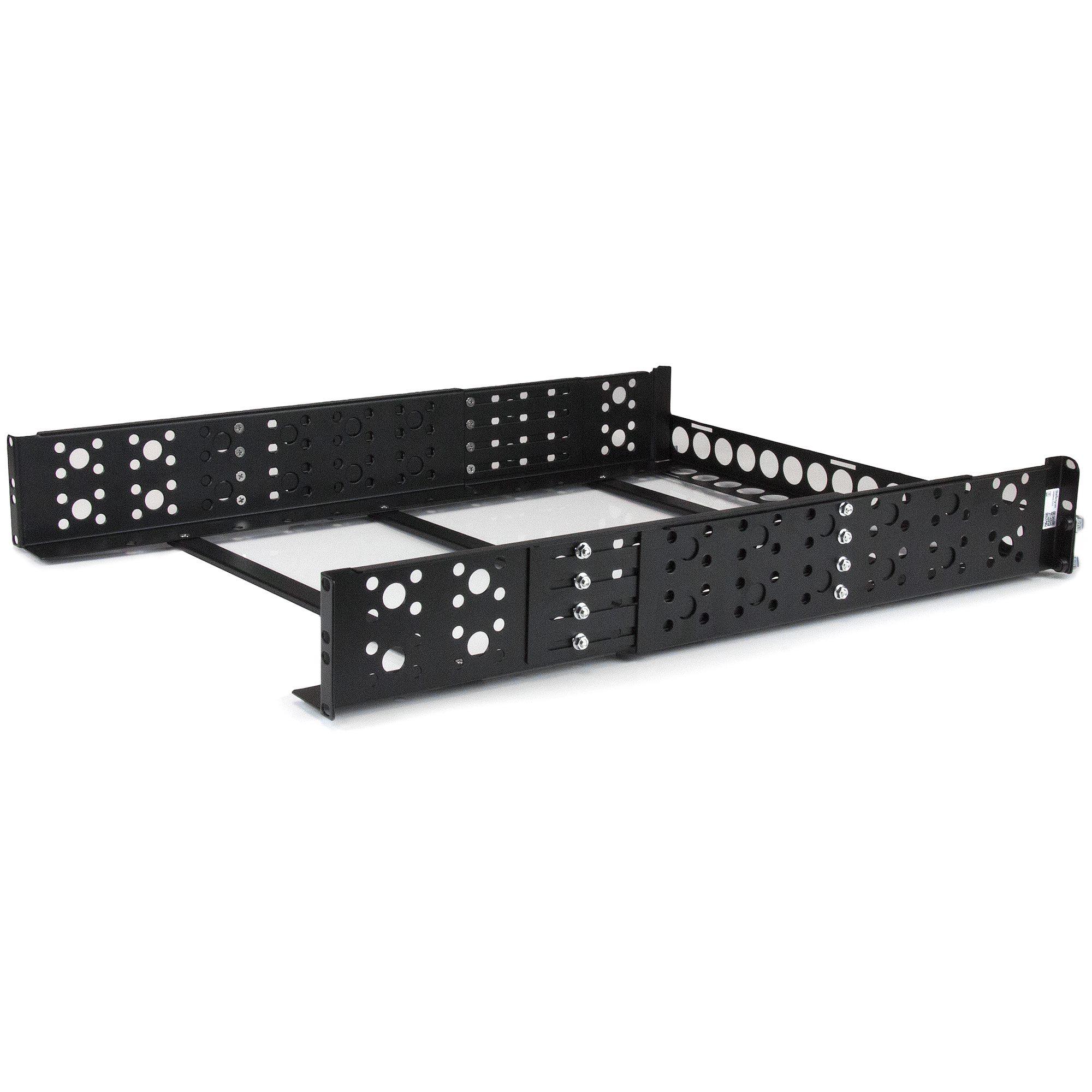 StarTech.com 2U Fixed 19 Adjustable Depth Universal Server Rack Rails ...