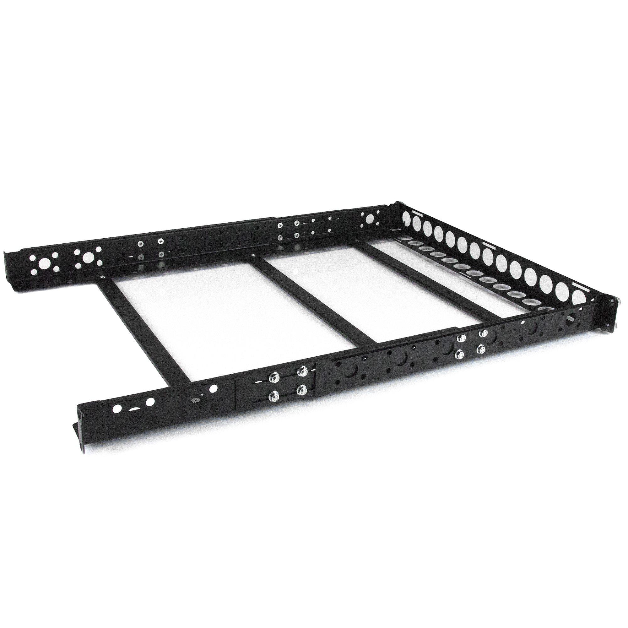 StarTech.com 1U Universal Server Rack Rails Adjustable Depth Server ...