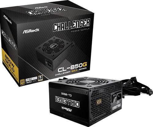 ASRock Challenger CL-850G 850W 80 PLUS Gold ATX 3.1 PSU, 204 pin, 12+4 pin GPU, 120mm fan, 140mm deep, Black