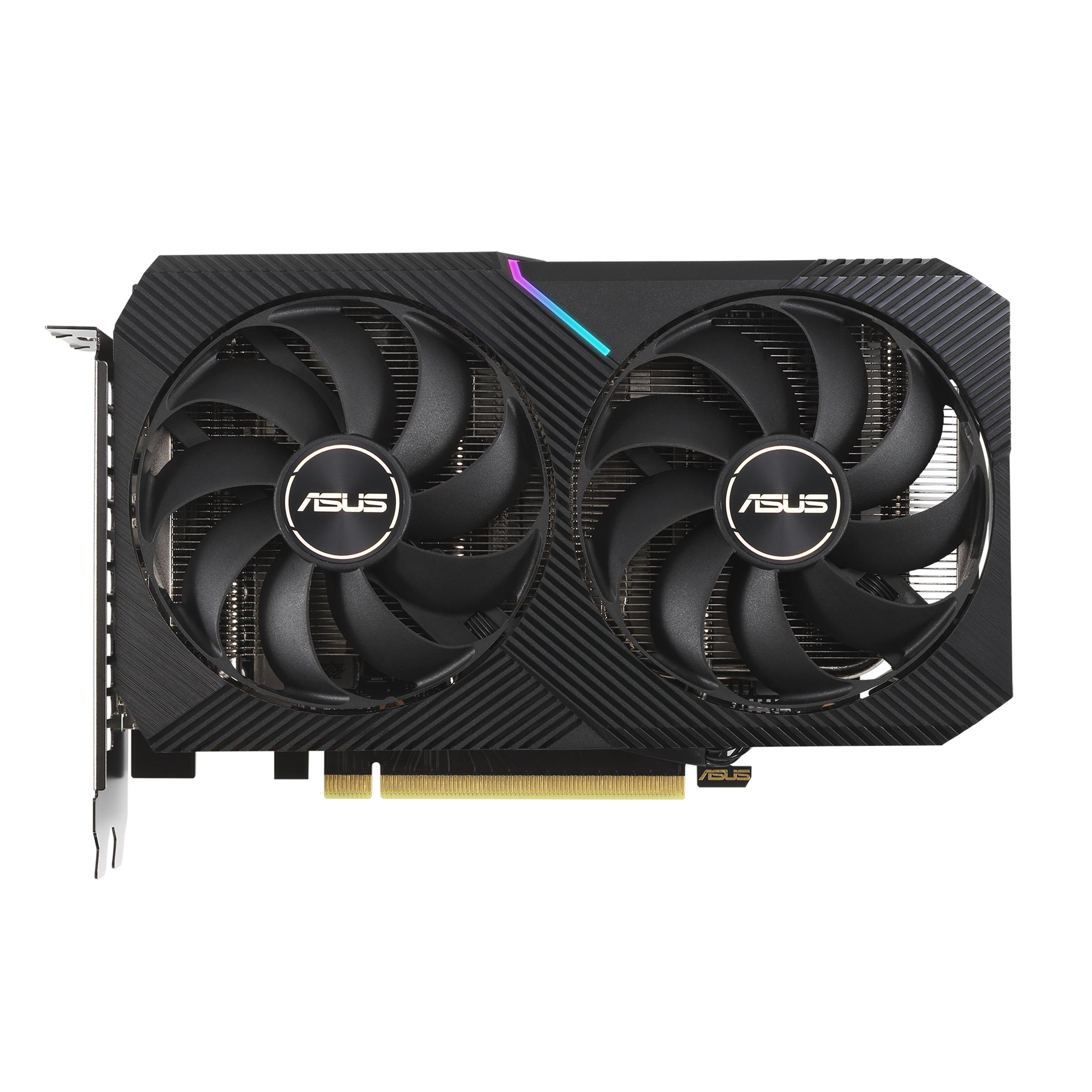ASUS Dual GeForce RTX 3060 OC V2 LHR Graphics Card 12GB GDDR6 PCI Express 4.0 2-Slot 200mm Dual Fans RGB Lighting