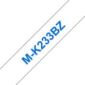 Brother M-K233B Labelling Tape Blue on White 12mm W 8m L image
