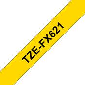 Brother TZE-FX621 Labelling Tape Black on Yellow 9mm W 8m L image