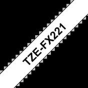 Brother TZE-FX221 Laminated Tape Black on White 9mm W 8m L image