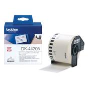 Brother DK-44205 Continuous White Removable Paper Tape 62mm W x 30.48m L image