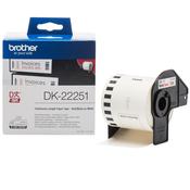 Brother DK-22251 Continuous Label Black &amp; Red on White 62mm W 15.24m L image