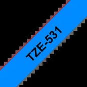 Brother TZE-531 Labelling Tape Black on Blue 9mm W 8m L image