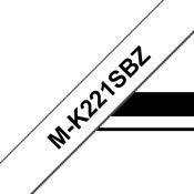 Brother M-K221SBZ Labelling Tape Black on White 9mm W 4m L image