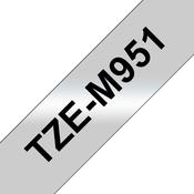 Brother TZE-M951 Labelling Tape Black on silver 24mm W 8m L image