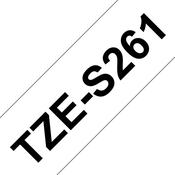Brother TZE-S261 Strong Adhesive Tape Black on White 36mm W 8m L image