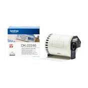 Brother DK-22246 Paper Label Roll Black on White 103mm W 30.48m L image