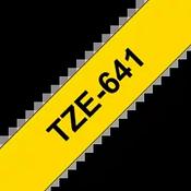 Brother TZE-641 Labelling Tape Black on Yellow 18mm W 8m L image