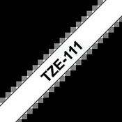 Brother TZE-111 Labelling Tape Black on Transparent 6mm W 8m L image