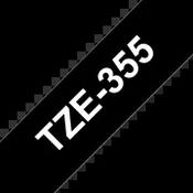 Brother TZE-355 Laminated Tape White on Black 24mm W 8m L image