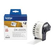 Brother DK-22225 Continuous Paper Tape Black on White 38mm W x 30.48m L image