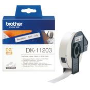 Brother DK-11203 File Folder Labels Black on White 17mm W x 87mm L 300 labels per roll image
