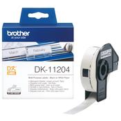 Brother DK-11204 Multi Purpose Labels Black on White 17mm W x 54mm L 400 labels per roll