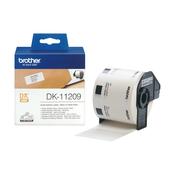Brother DK-11209 Small Address Labels Black on White 29mm W x 62mm L 800 labels per roll image