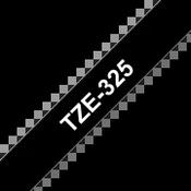 Brother TZE-325 Labelling Tape White on Black 9mm W 8m L image