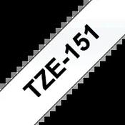 Brother TZE-151 Labelling Tape Black on Transparent 24mm W 8m L image