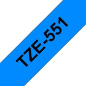 Brother TZE-551 Labelling Tape Black on Blue 24mm W 8m L