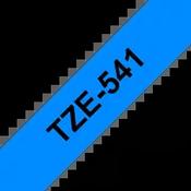 Brother TZE-541 Laminated Tape Black on blue 18mm W 8m L image