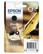Original Epson 16 C13T16214012 Ink cartridge black 175 pages 5ml image