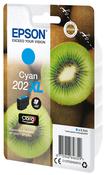 Original Epson 202XL C13T02H24010 Ink cartridge cyan 650 pages 9ml image