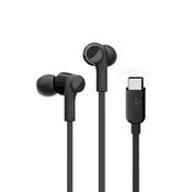 Belkin ROCKSTAR Headphones Wired In-ear CallsMusic USB Type-C Black image