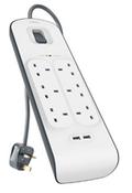 Belkin BSV604AF2M surge protector White 6 AC outlets 2 m image