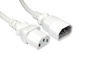 Cables Direct IEC Extension Cable C13  C14 1.8m White C14 coupler C13 coupler image